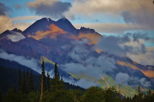 Sunrise Mountain clouds near Meziadin Lake, BC